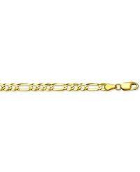 Italian Gold Figaro Link 18" Chain Necklace (4mm) in Solid 14k Gold