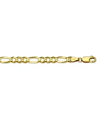 Italian Gold Figaro Link 24" Chain Necklace (5mm) in Solid 14k Gold