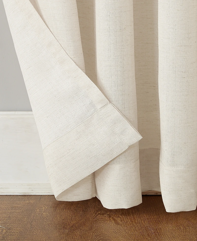 Amalfi Linen Blend Textured Semi-Sheer Rod Pocket Curtain Panel