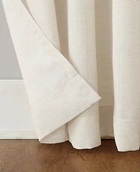 Amalfi Linen Blend Textured Semi-Sheer Rod Pocket Curtain Panel