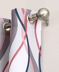 Intersect Ogee Print Semi-Sheer Grommet Curtain Panel