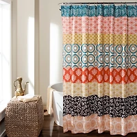 Lush Decor Bohemian Stripe Shower Curtain, 72" x 72"