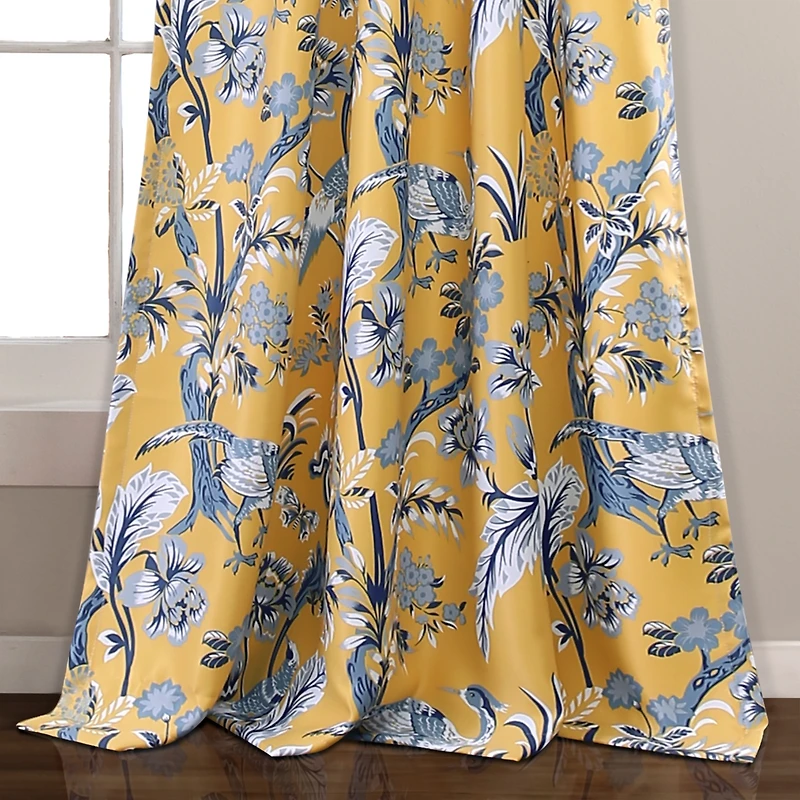 Dolores 52" x 84" Botanical Print Curtain Set