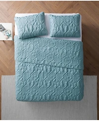 Vcny Home Shore Embossed 3-Piece Quilt Set