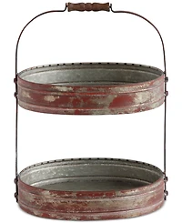 Two-Tier Red Tray