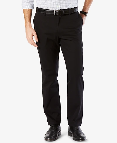 Dockers Mens' Signature Lux Cotton Straight Fit Stretch Khaki Pants