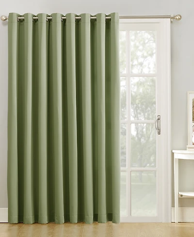 Sun Zero Grant Room Darkening Grommet Sliding Patio Door Curtain Panel