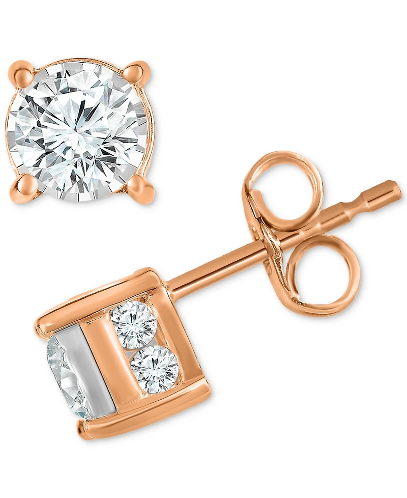 Trumiracle Diamond Stud Earrings (1 ct. t.w.) 14k White, Yellow or Rose Gold