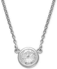Bezel-Set Diamond Pendant Necklace (1/5 ct. t.w.) 14K Gold or White
