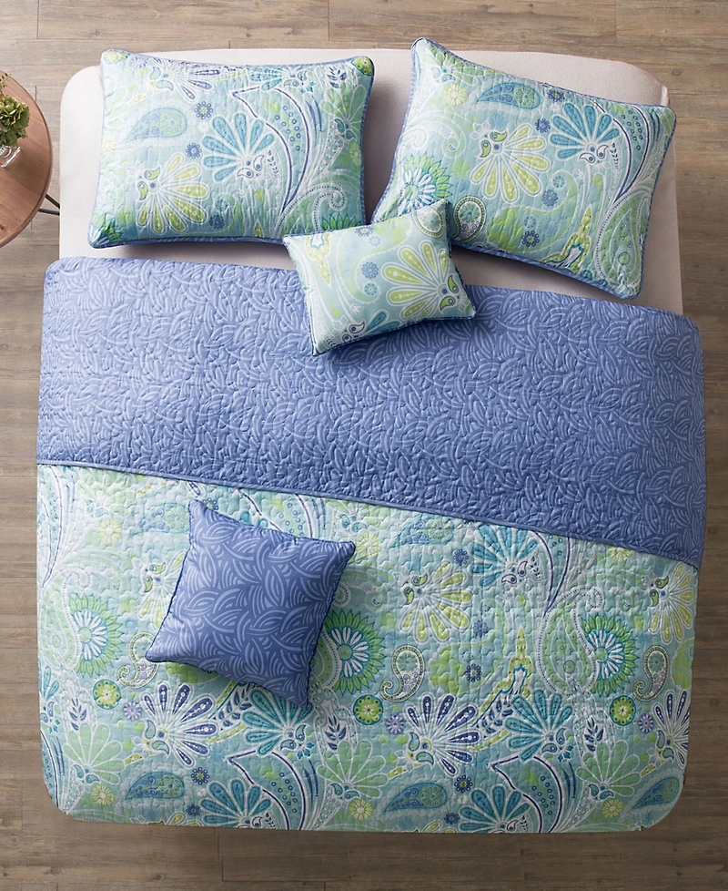 Vcny Home Harmony Reversible 5-Pc. Quilt Set, Full/Queen