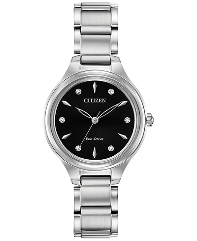 Citizen Eco-Drive Women's Corso Diamond-Accent Stainless Steel Bracelet Watch 29mm