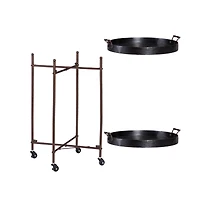 Alfred Two-Tier Round Butler Table