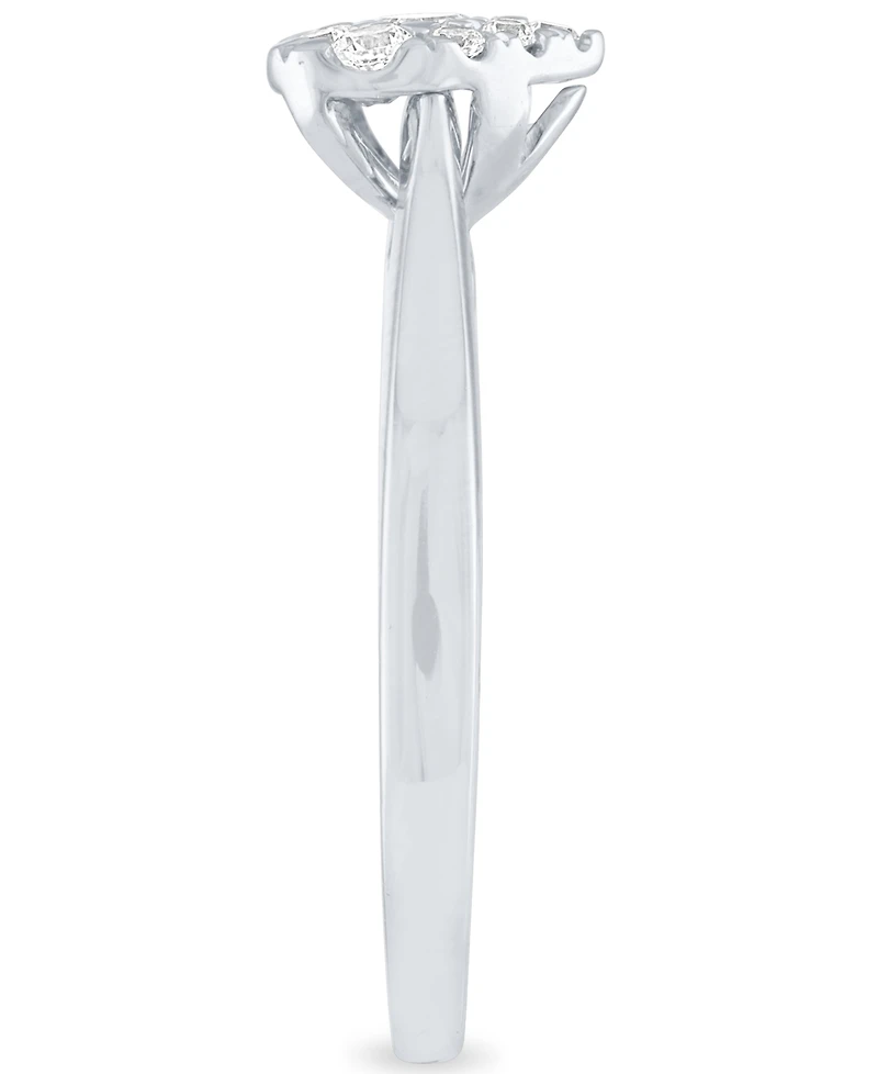 Diamond Heart Halo Ring (1/3 ct. t.w.) 14k White Gold