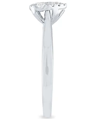 Diamond Heart Halo Ring (1/3 ct. t.w.) 14k White Gold