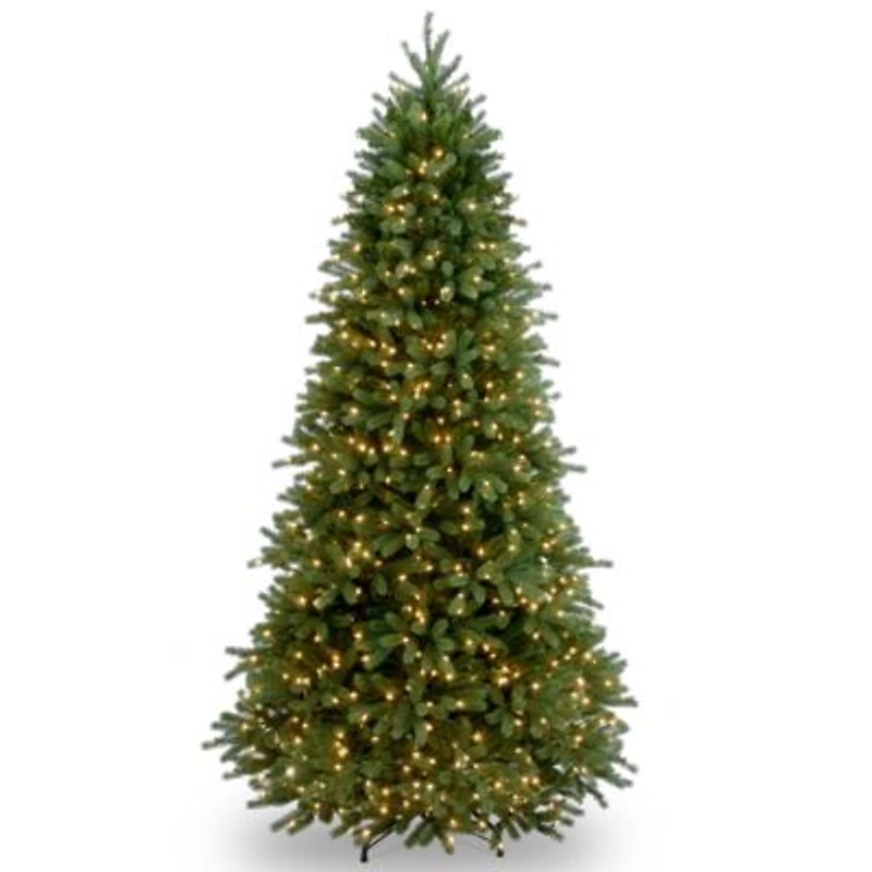 National Tree Company Feel Real Jersey Fraser Slim Fir Hinged Tree With Clear Lights