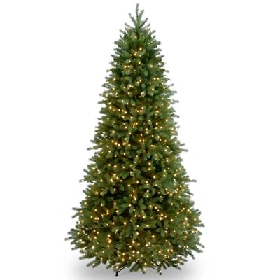 National Tree Company Feel Real Jersey Fraser Slim Fir Hinged Tree With Clear Lights