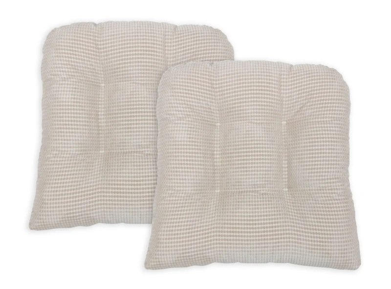 Arlee Home Fashions Solid Textured Memory Foam 2-Pack Chair Pads