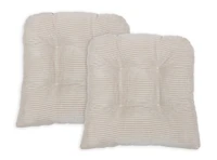 Arlee Home Fashions Solid Textured Memory Foam 2-Pack Chair Pads