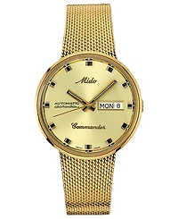 Mido Men's Swiss Automatic Commander Gold-Tone Pvd Stainless Steel Bracelet Watch 37mm