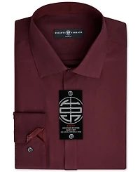 Society of Threads Men's Slim-Fit Non-Iron Performance Solid Dress Shirt