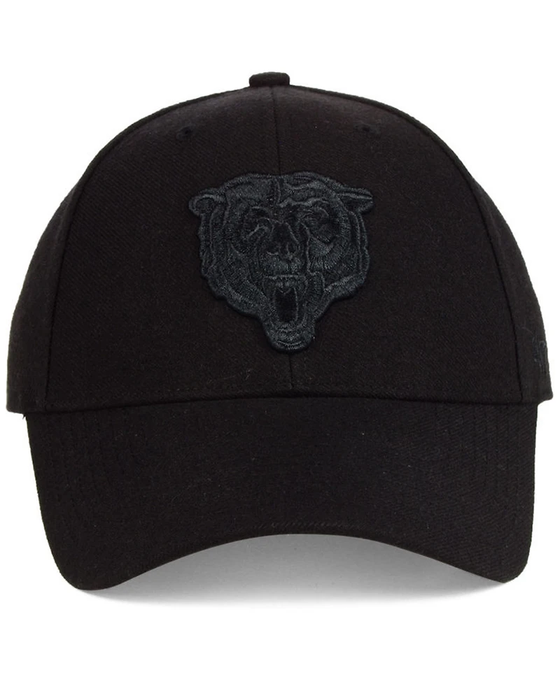 '47 Brand Chicago Bears Black & Black Mvp Strapback Cap