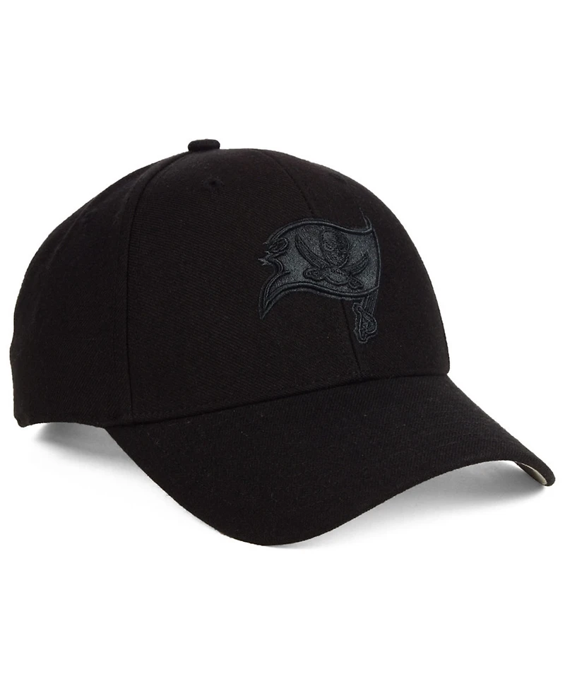 '47 Brand Tampa Bay Buccaneers Black & Black Mvp Strapback Cap