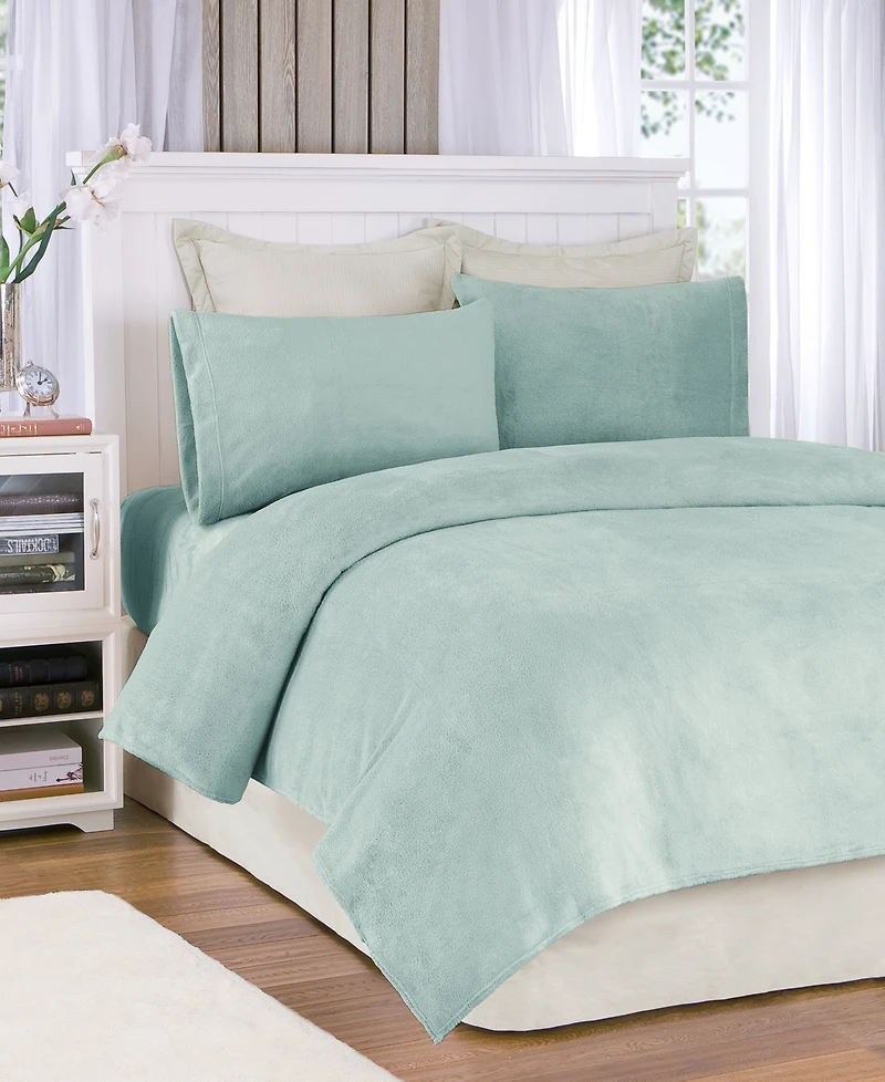 Madison Park Soloft Plush Micro-Fleece 3-Pc. Sheet Set, Twin