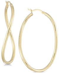 Simone I. Smith Wavy Hoop Earrings 18k Gold over Sterling Silver or