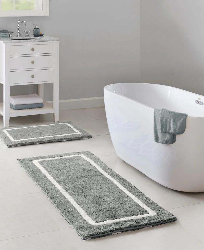 Madison Park Bittman Tufted Reversible Microfiber Bath Rug, 21" x 34"