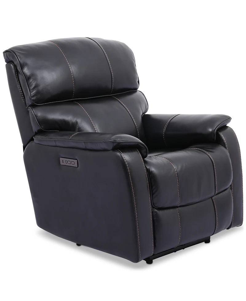 Hatherleigh 34" Leather Dual Power Recliner with Usb Outlet