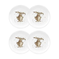 Royal Worcester Wrendale Rabbit Plate "Hare Brained" - Set of 4