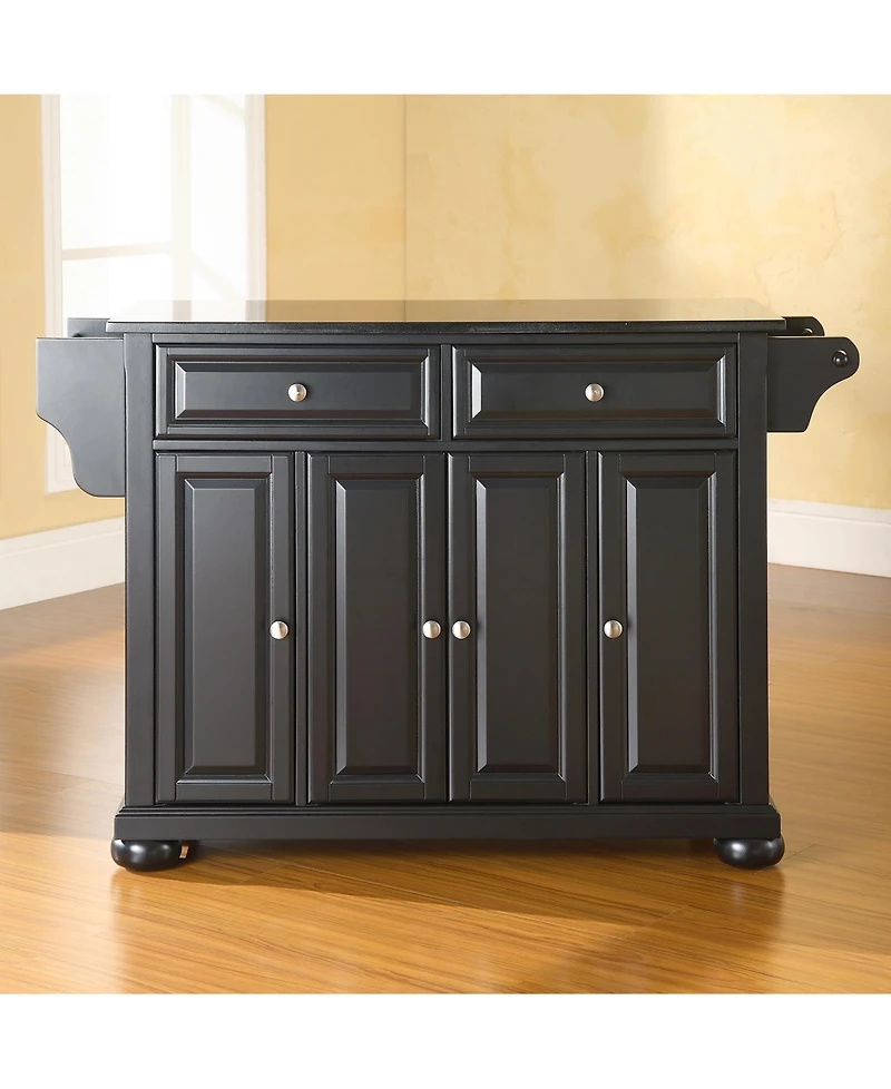 Alexandria Solid Granite Top Kitchen Island