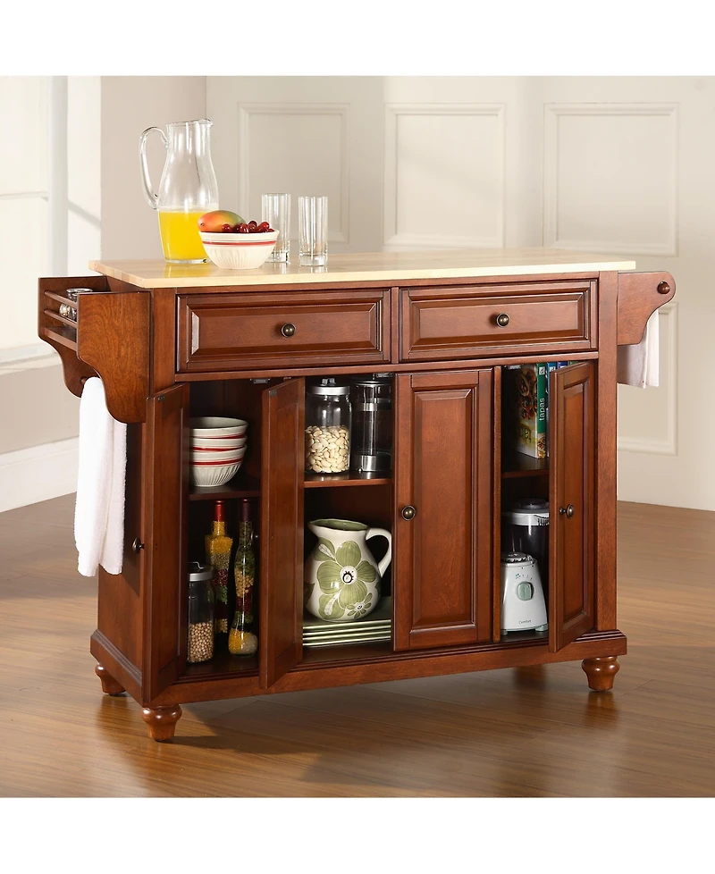 Cambridge Natural Wood Top Kitchen Island