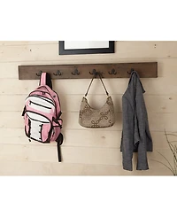 Pomona 48" Metal and Wood Wall Coat Hook