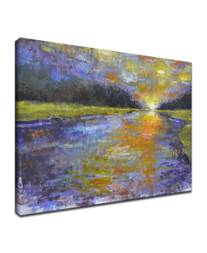 Ready2HangArt, 'Ravine Sunset' Abstract Landscape Canvas Wall Art