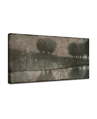 Ready2HangArt, 'Gray Banks' Abstract Canvas Wall Art, 30x60"