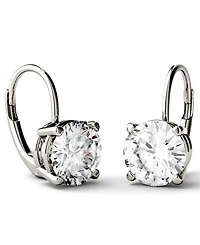 Moissanite Leverback Earrings (3 ct. t.w. Diamond Equivalent) 14k White or Yellow Gold