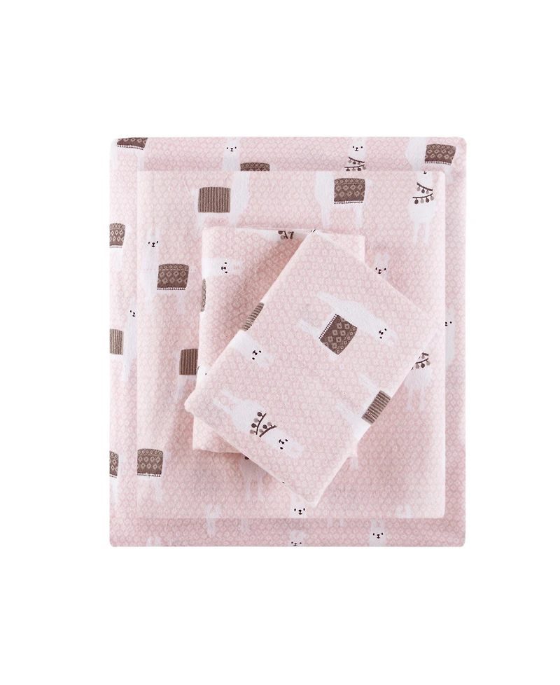 Intelligent Design Novelty Printed Flannel 4-Pc. Sheet Set