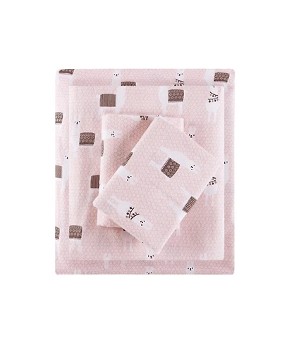 Intelligent Design Novelty Printed Flannel 4-Pc. Sheet Set