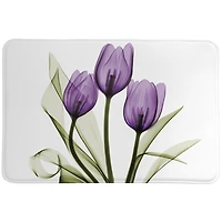 Laural Home Purple Tulip Memory Foam Rug, 20" x 30"