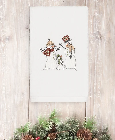 Linum Home Christmas Snow Family 100% Turkish Cotton Hand Towel