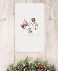 Linum Home Christmas Snow Family 100 Turkish Cotton Hand Towels