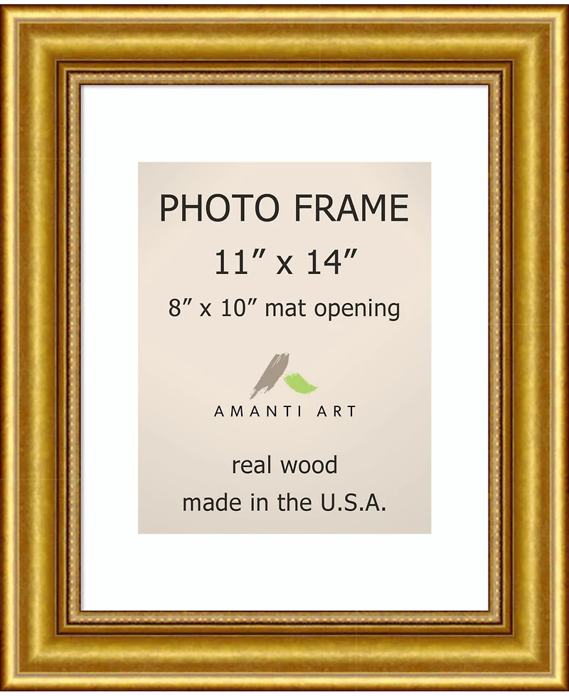 Amanti Art Townhouse Gold 11" X 14" Matted to 8" X 10" Opening Wall Picture Photo Frame