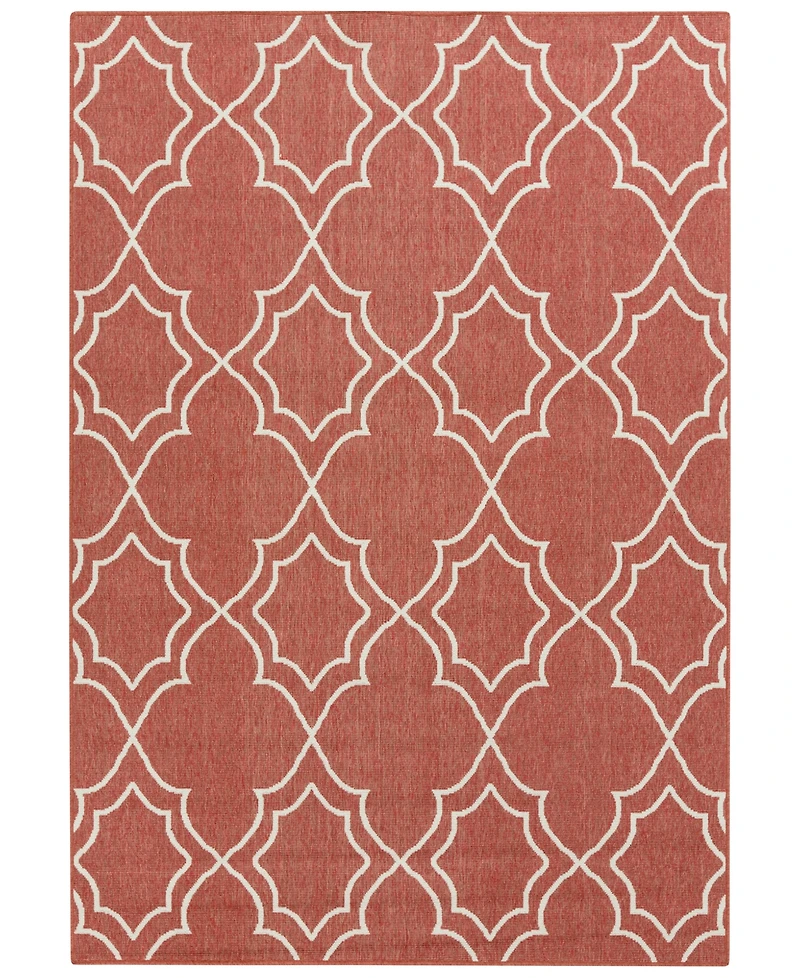 Closeout! Livabliss Alfresco Alf-9591 Rust 2'3" x 4'6" Area Rug, Indoor/Outdoor