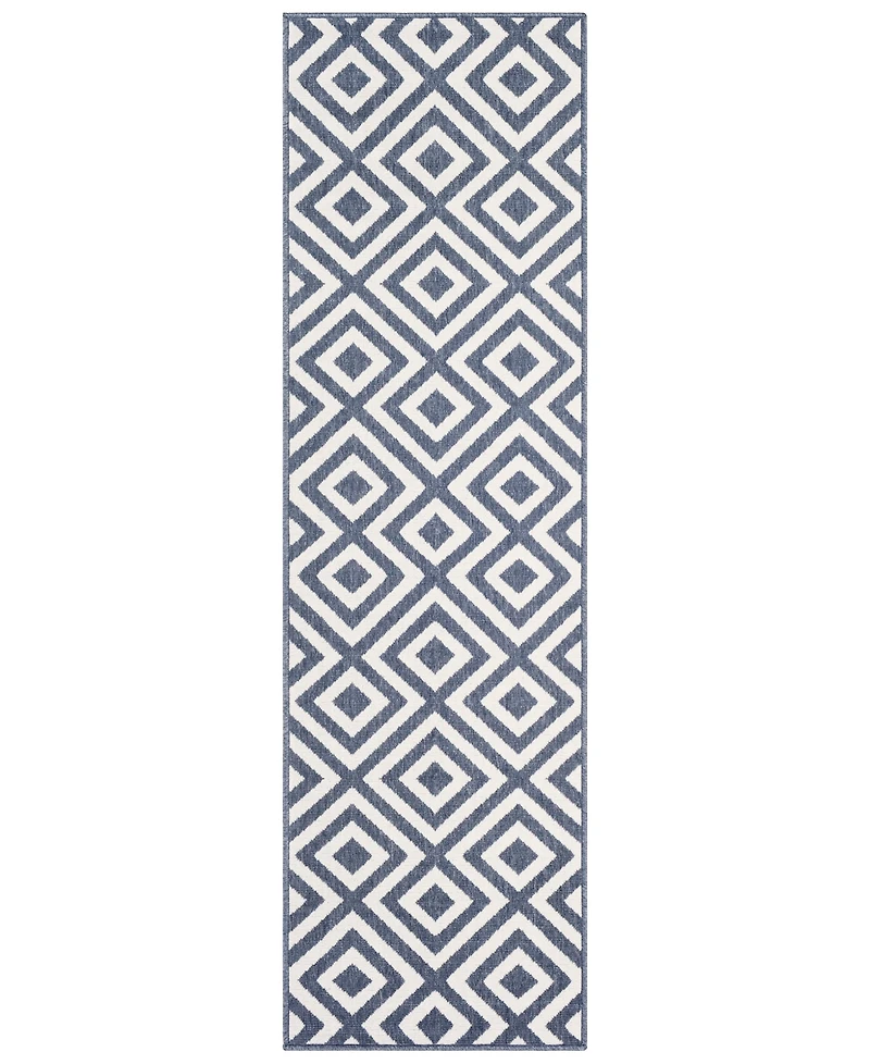 Livabliss Alfresco Alf-9657 Charcoal 2'3" x 11'9" Runner Area Rug, Indoor/Outdoor