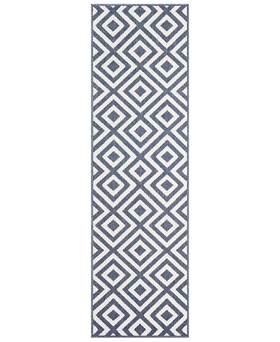 Livabliss Alfresco Alf-9657 Charcoal 2'3" x 11'9" Runner Area Rug, Indoor/Outdoor