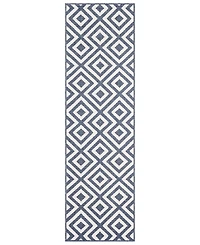 Livabliss Alfresco Alf-9657 Charcoal 2'3" x 11'9" Runner Area Rug, Indoor/Outdoor