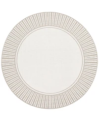 Livabliss Alfresco Alf-9681 Taupe 5'3" Round Area Rug, Indoor/Outdoor