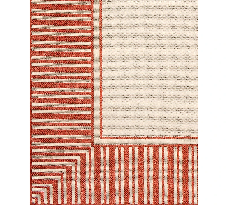Livabliss Alfresco Alf-9683 Burnt Orange 6' x 9' Area Rug, Indoor/Outdoor