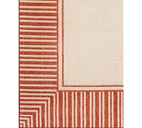 Livabliss Alfresco Alf-9683 Burnt Orange 6' x 9' Area Rug, Indoor/Outdoor
